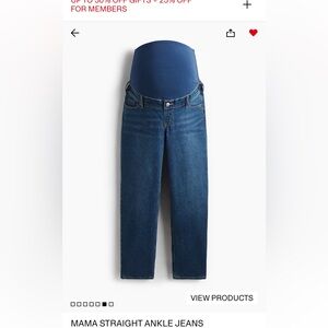 H&M Mama Straight Ankle Jeans